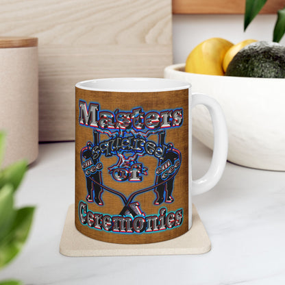 em cee squared - White Mug (brown papyrus)