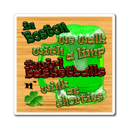 celtics logo - Magnets - (butterscotch wood finish)