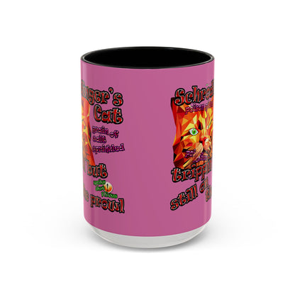 schrodinger's cat - Accent Mug (light pink)