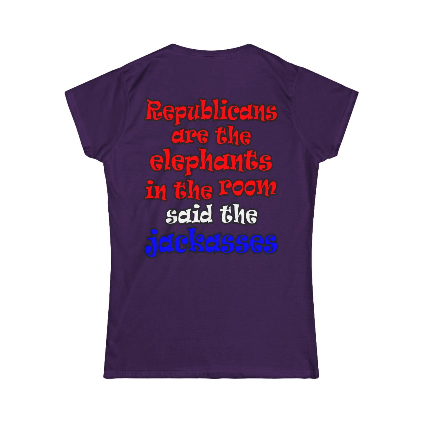 donkeys and elephants - Women's Softstyle Tee
