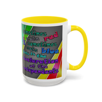 declaration of the independents - Accent Mug (rainbow split)