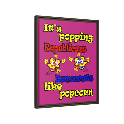 popping like popcorn - framed canvas art (pink)
