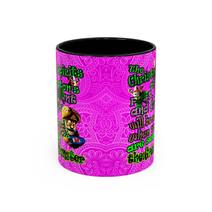 christmas spirits of boston - Accent Mug (pink swirl)