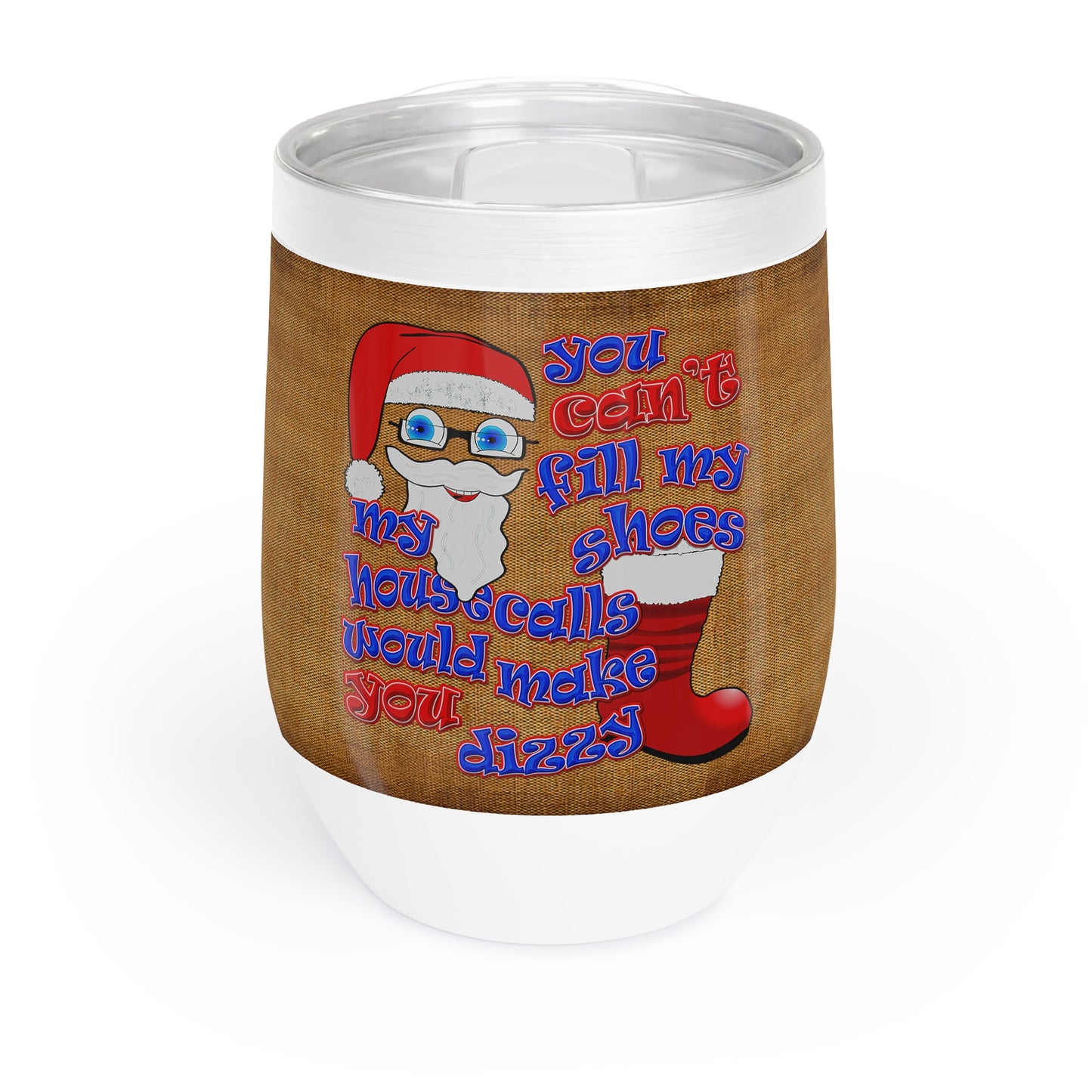 santa's shoes - Chill Wine Tumbler (brown papyrus)