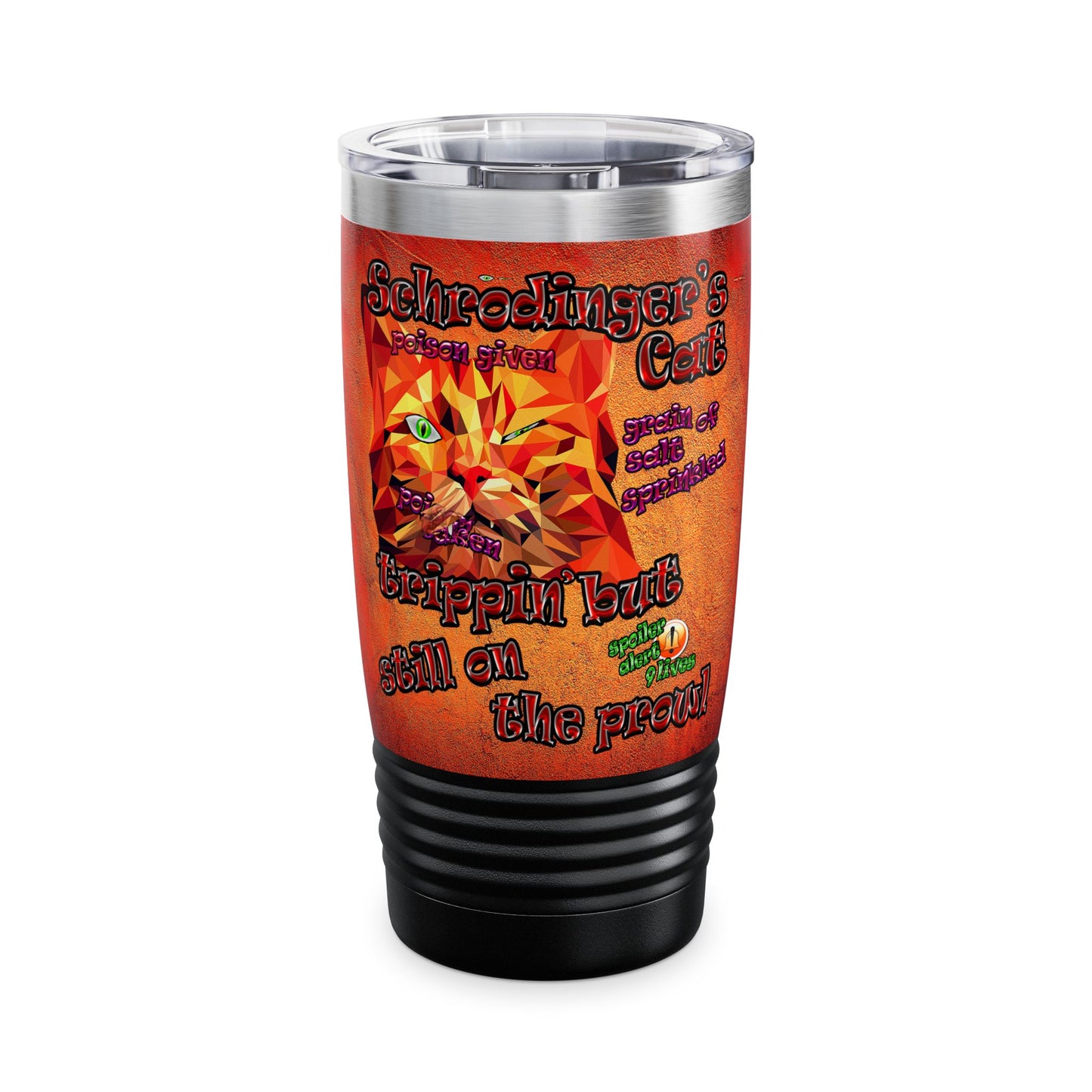 schrodinger's cat - Ringneck Tumbler, 20oz (burnt orange)