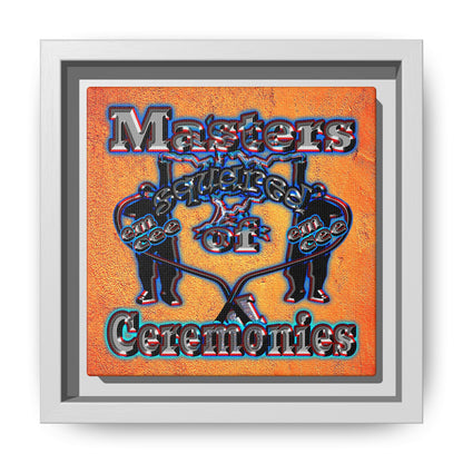 em cee squared - framed canvas art (burnt orange)
