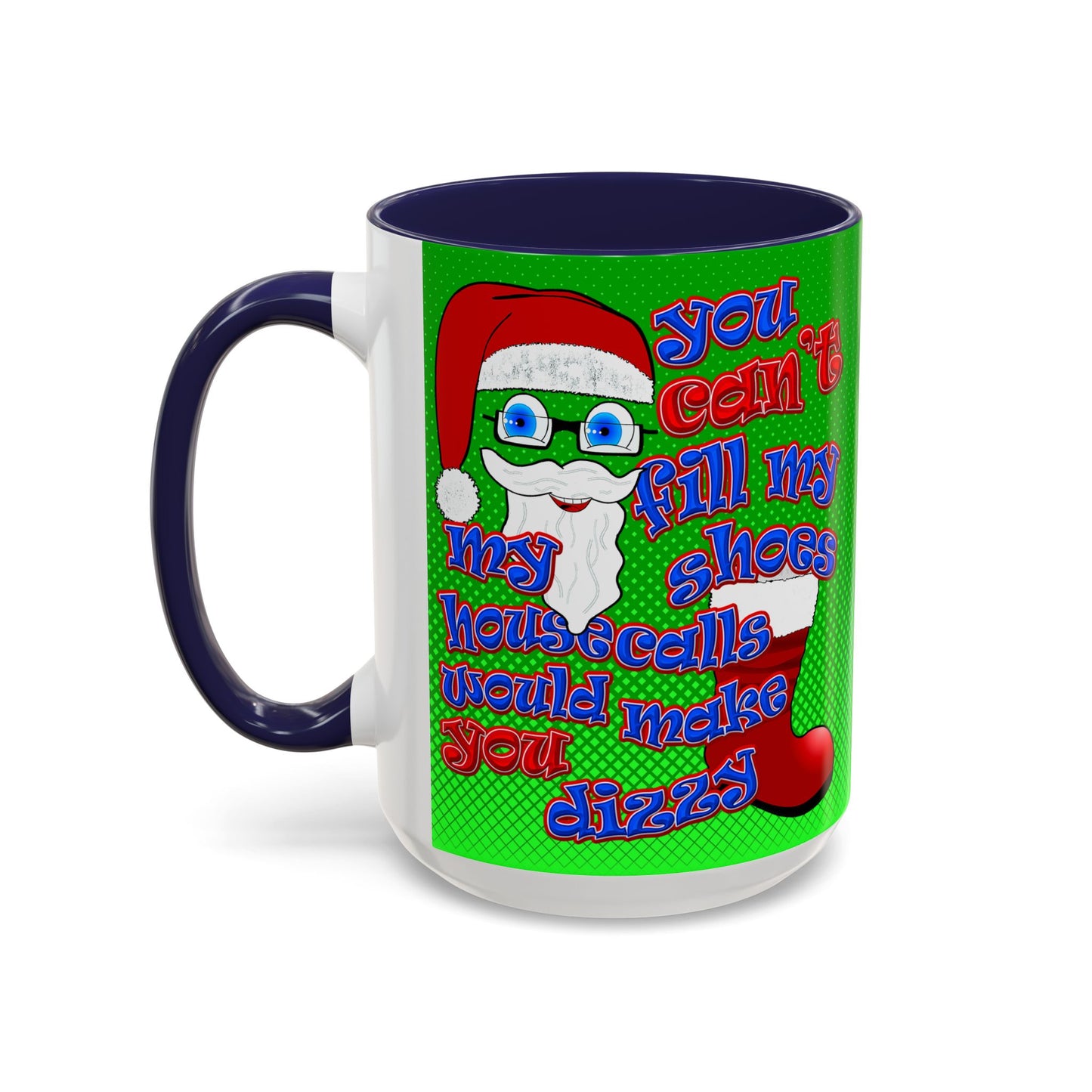 santa's shoes - Accent Mug (logo green)