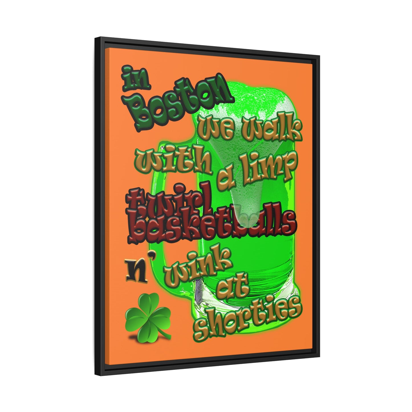 celtics logo - framed canvas art (crusta)