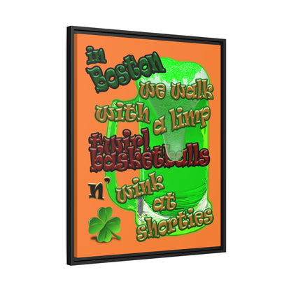 celtics logo - framed canvas art (crusta)