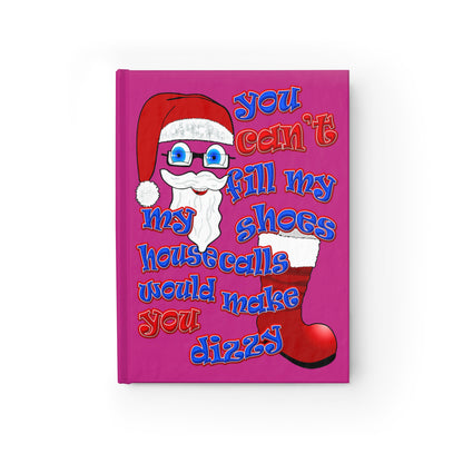 santa's shoes - journal-blank (pink)