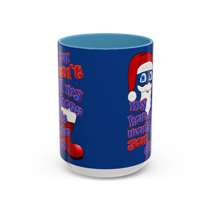 santa's shoes - Accent Mug (dark blue)