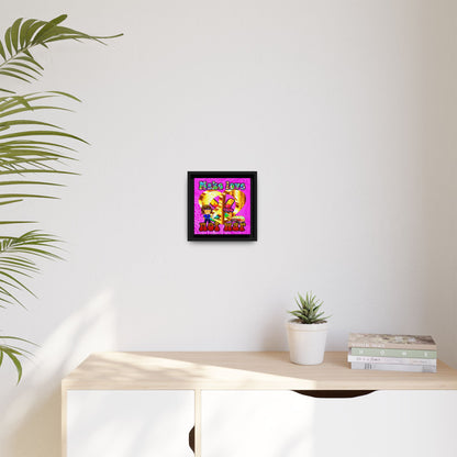 love peace - framed canvas art (pink swirl)