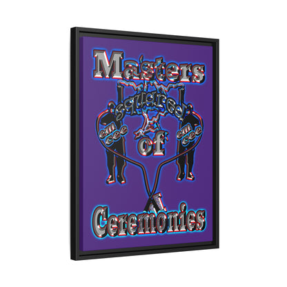 em cee squared - framed canvas art (purple)