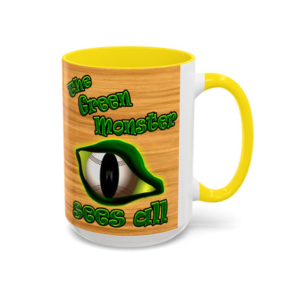 green monster - Accent Mug (butterscotch wood finish)