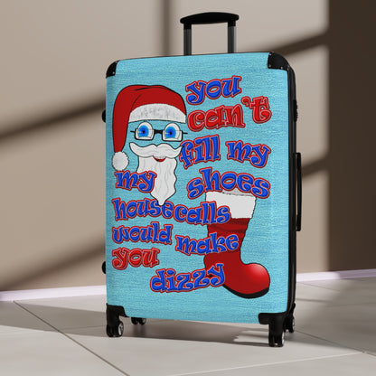santa's shoes - Suitcase (faded blue)