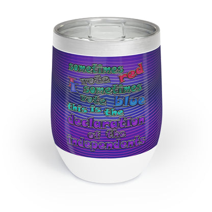 declaration of the independents - Chill Wine Tumbler (purple wave)