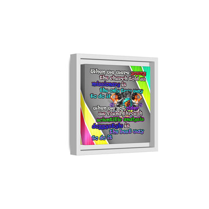 doggystyle - framed canvas art (rainbow split)