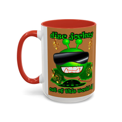disc jockey - Accent Mug (light brown)