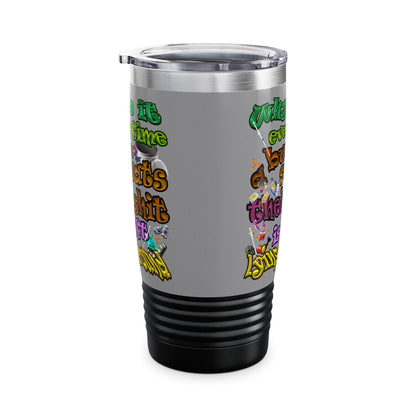 the bum's shit - Ringneck Tumbler, 20oz (grey)