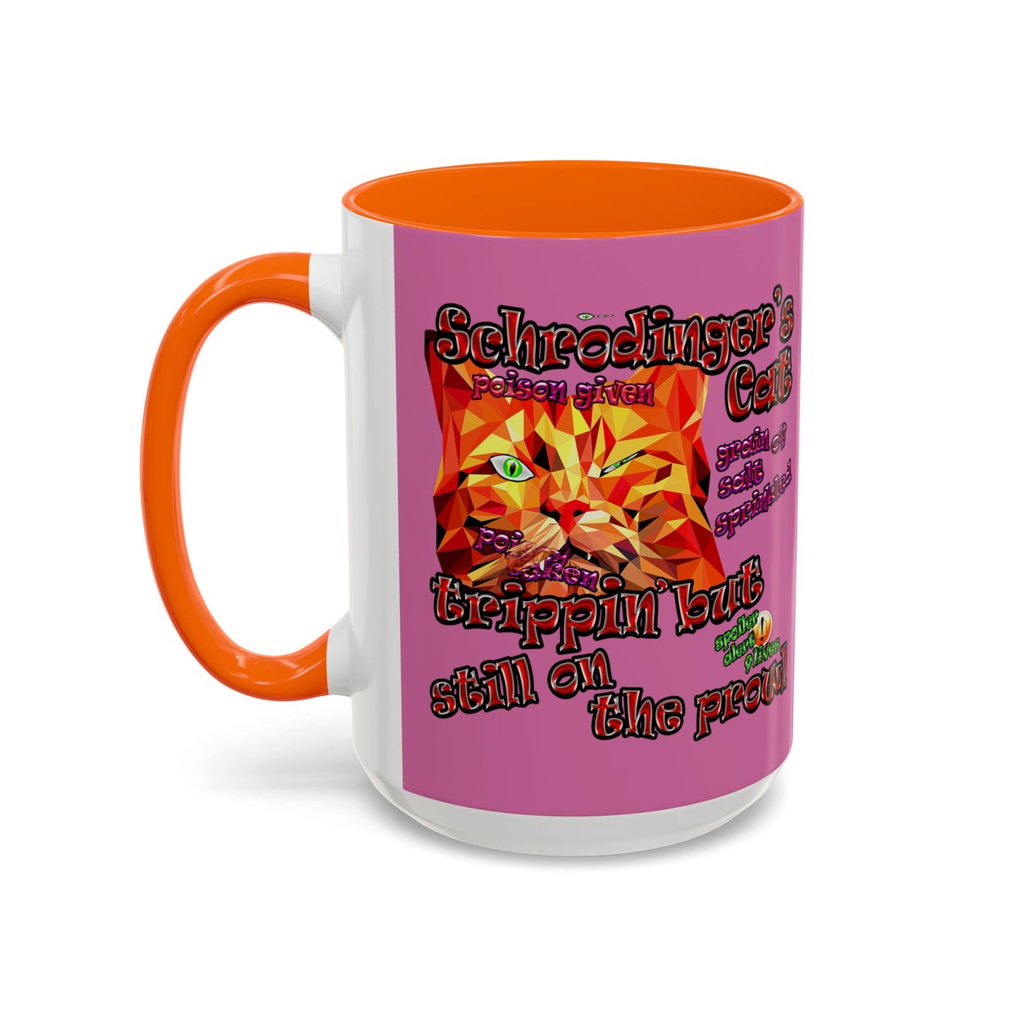 schrodinger's cat - Accent Mug (light pink)