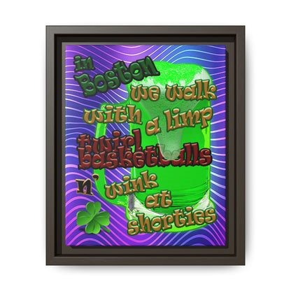 celtics logo - framed canvas art (purple wave)