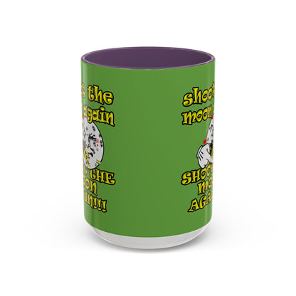 shoot the moon again - Accent Mug (green)