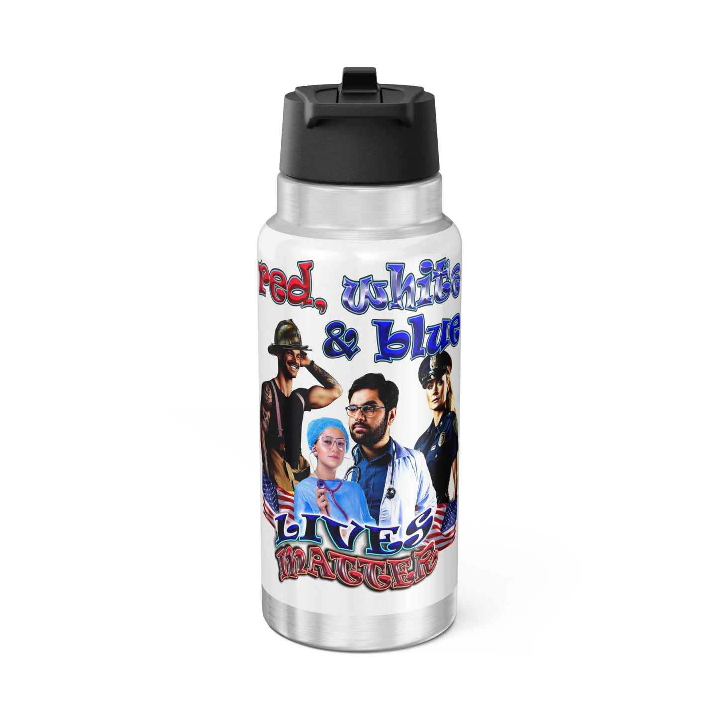 rw&b lives matter - Gator Tumbler, 32oz (white)