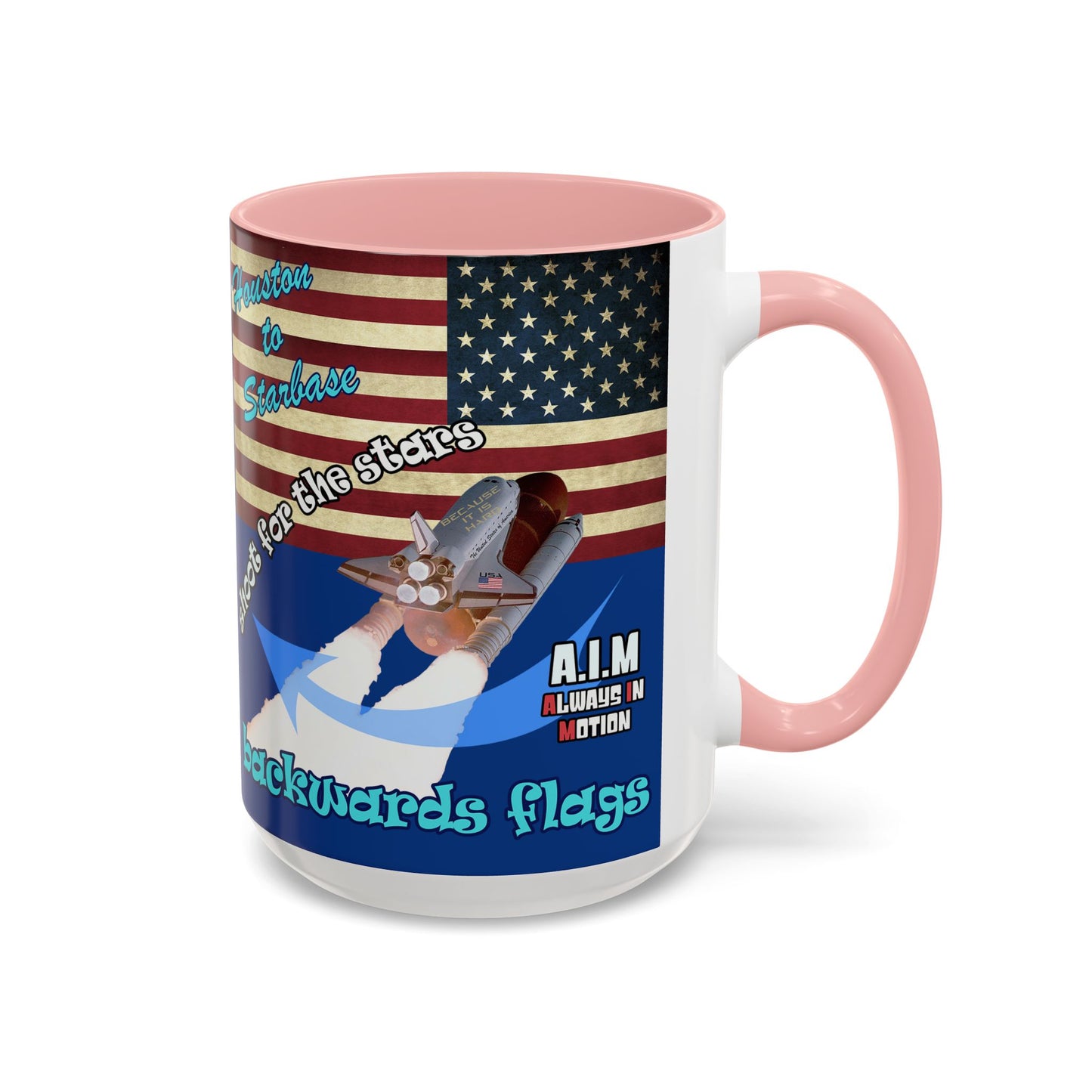 shoot for the stars - Accent Mug (dark blue)