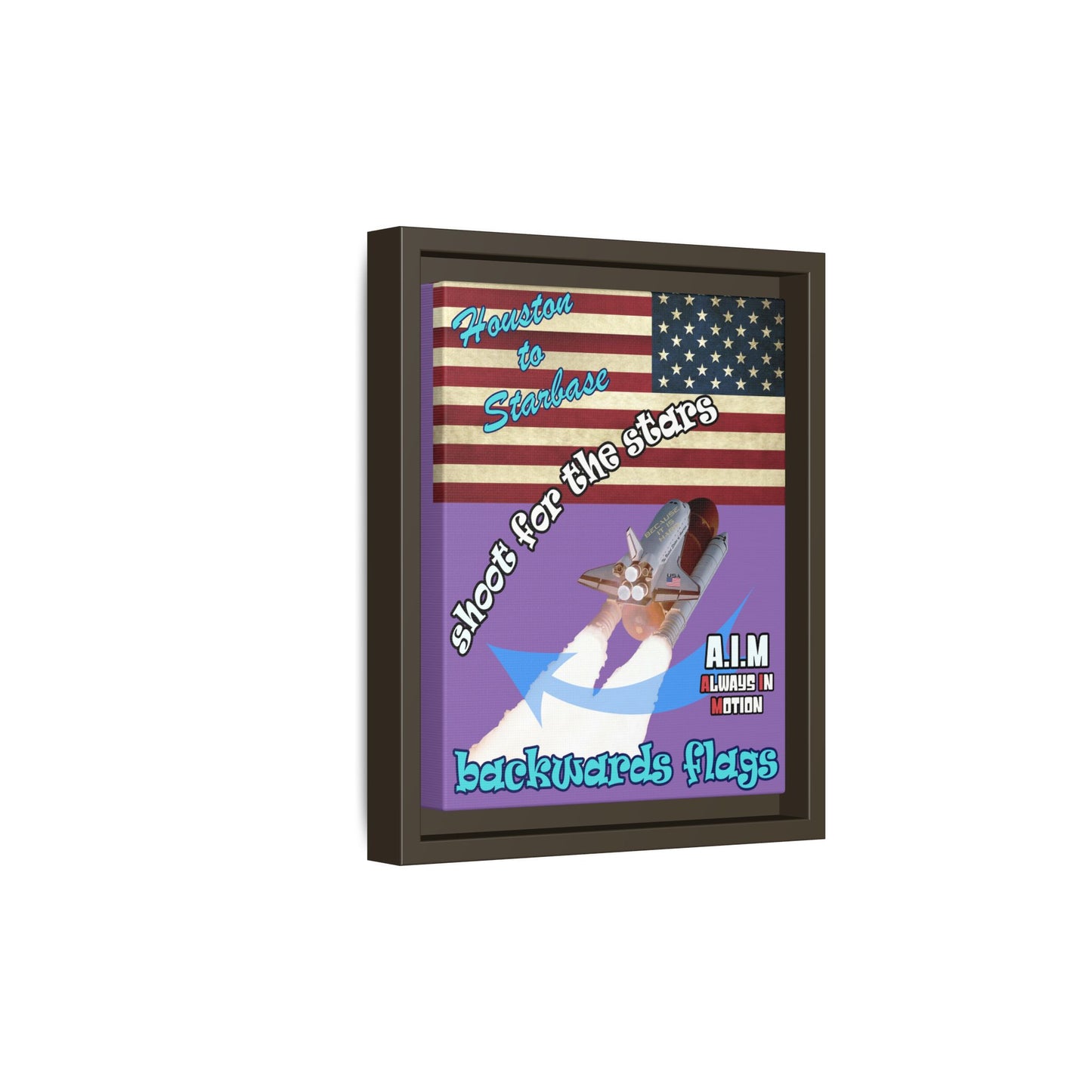 shoot for the stars - framed canvas art (light purple)