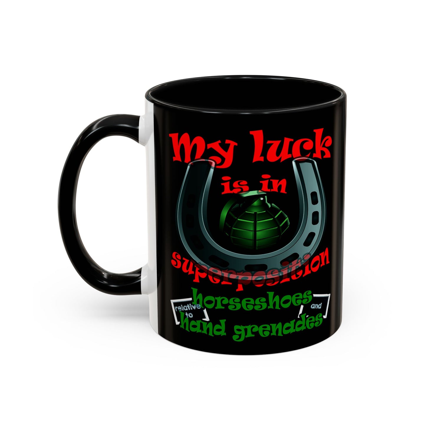 my luck - Accent Mug (black)