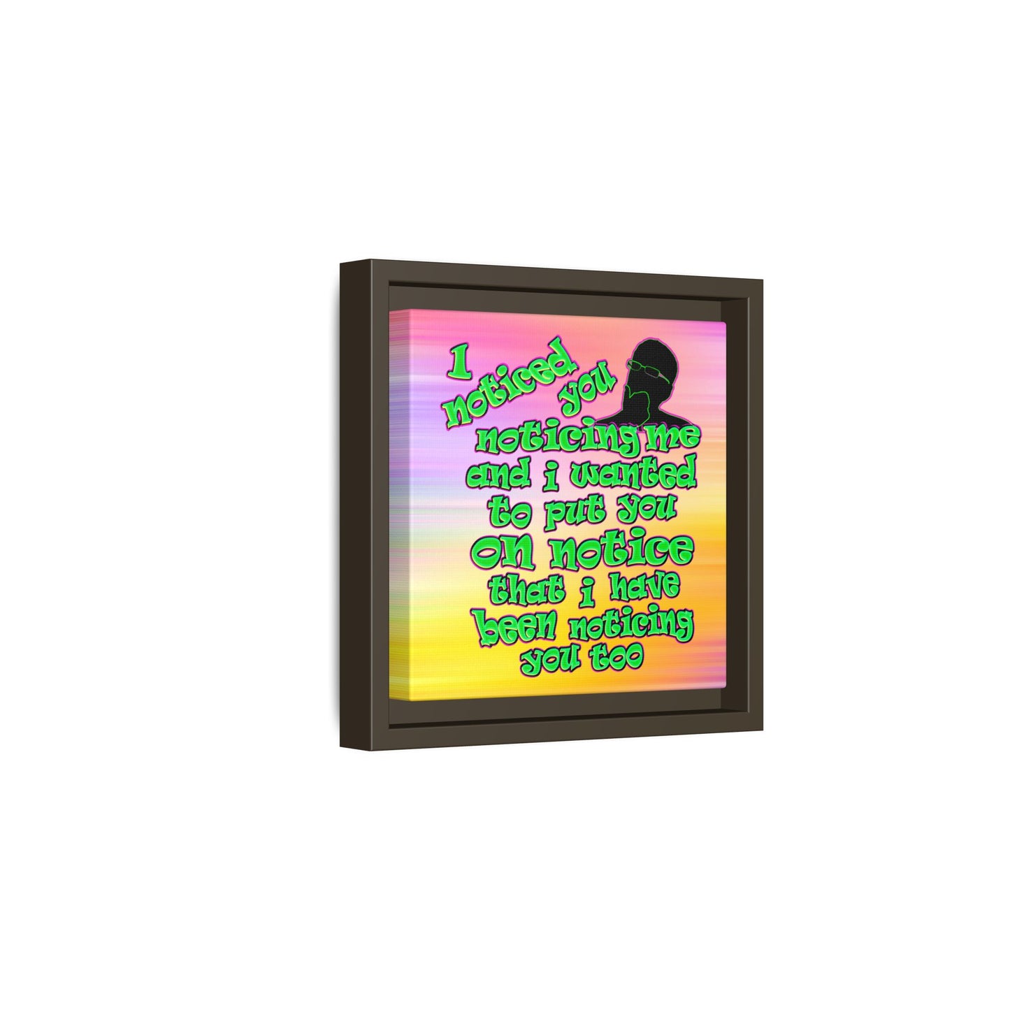 noticed you noticing - framed canvas art (color blur)