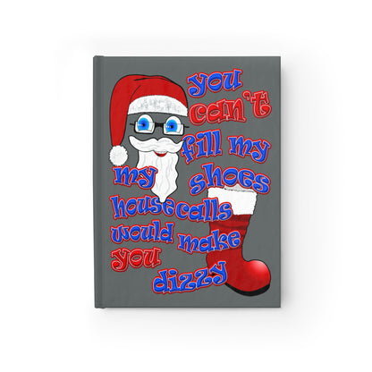 santa's shoes - journal-blank (dark grey)