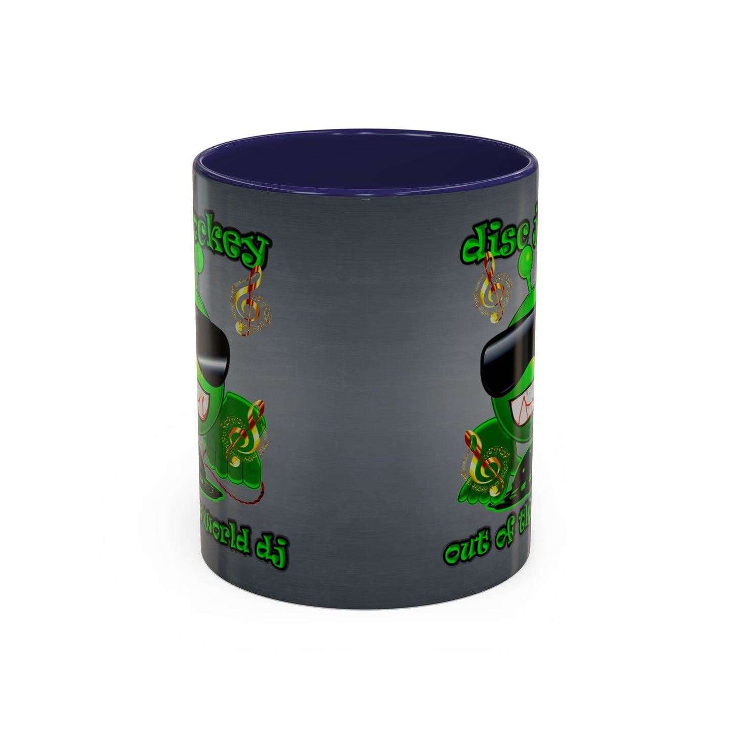 disc jockey - Accent Mug (grey-light grey)