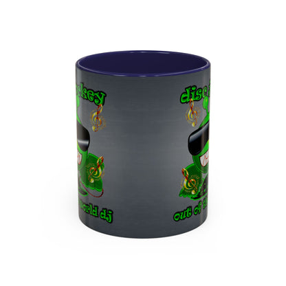disc jockey - Accent Mug (grey-light grey)