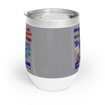 drop the beat - Chill Wine Tumbler (grey)
