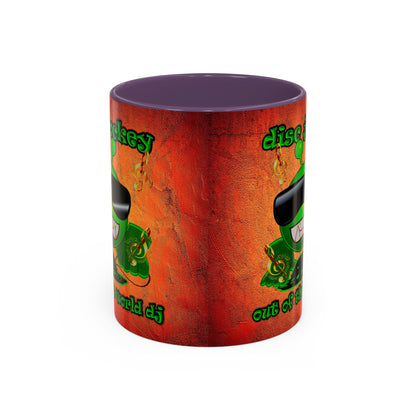 disc jockey - Accent Mug (burnt orange)