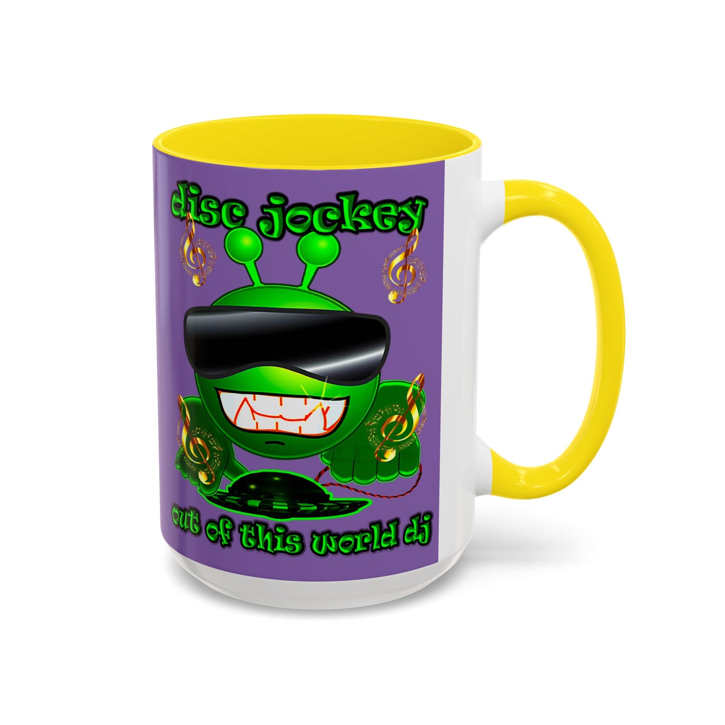 disc jockey - Accent Mug (light purple)