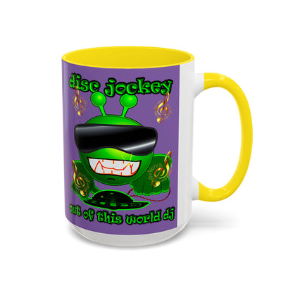 disc jockey - Accent Mug (light purple)