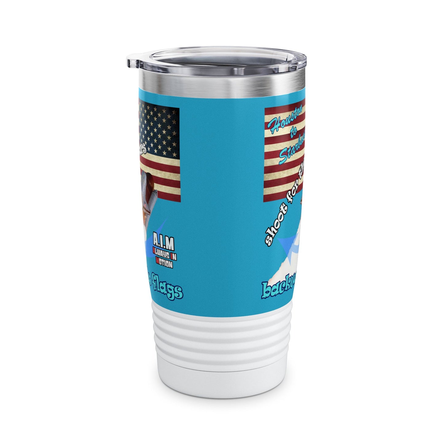 shoot for the stars - Ringneck Tumbler, 20oz (turquoise)