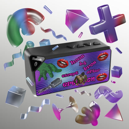 hoes b4 bros - Jabba Bluetooth Speaker (purple wave)