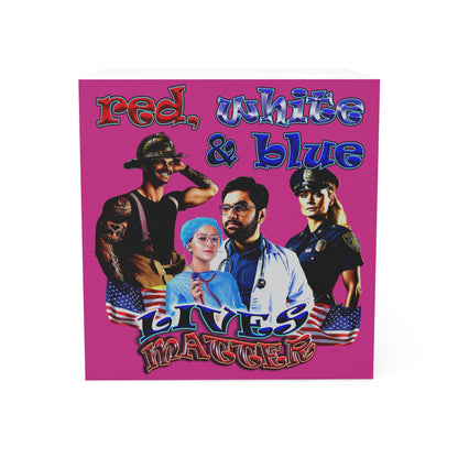 rw&b lives matter - note cube (pink)