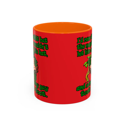 turtle race - Accent Mug (red)
