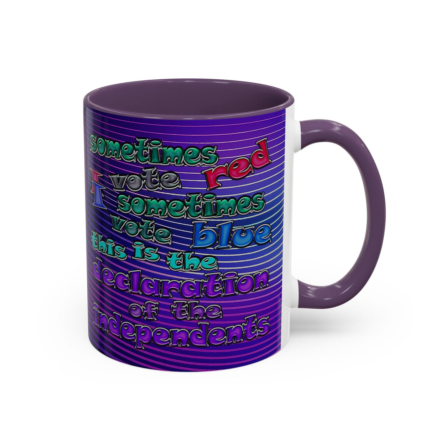 declaration of the independents - Accent Mug (purple wave)
