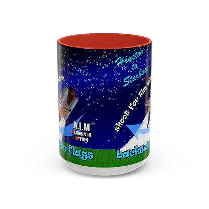 shoot for the stars - Accent Mug ('snoops' background)