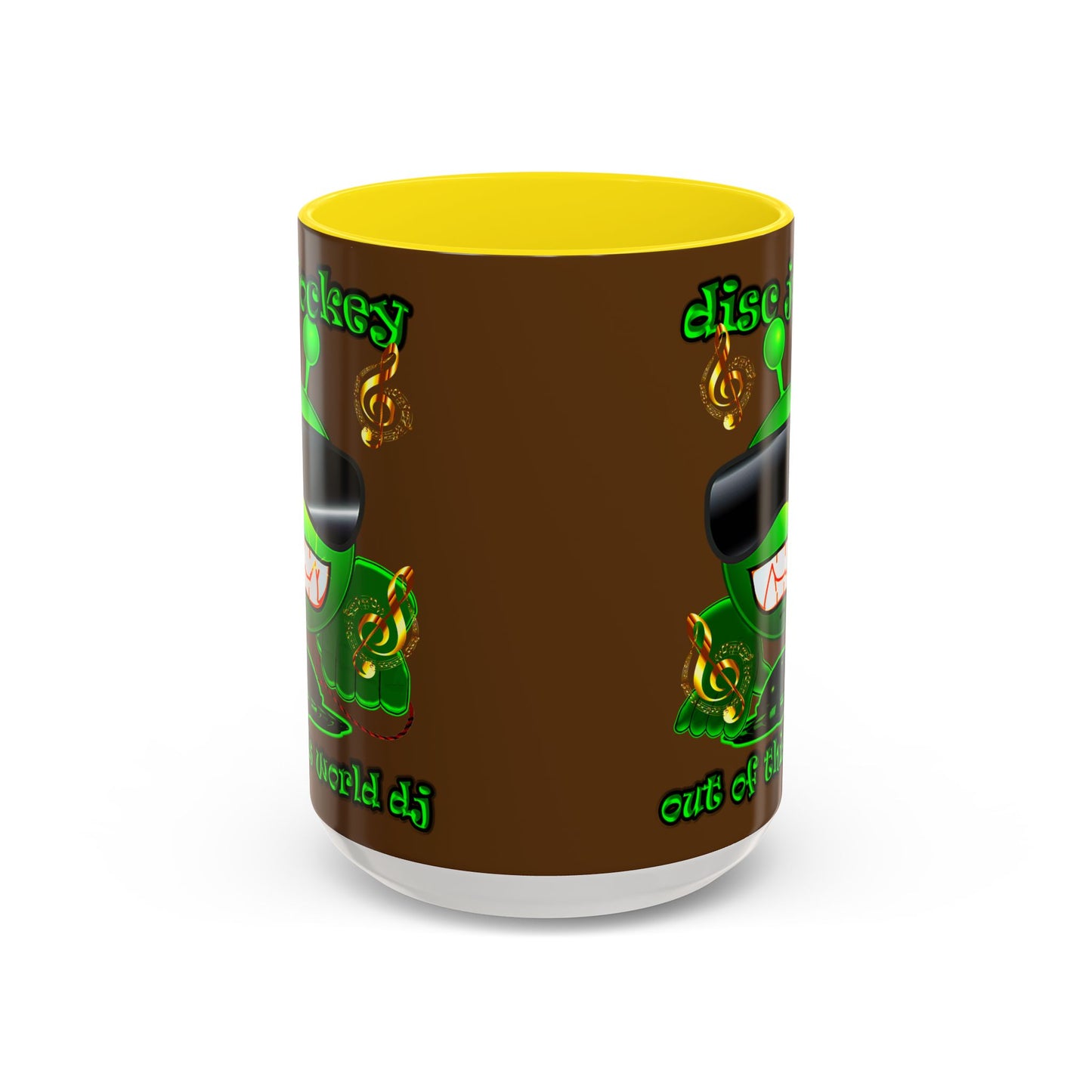 disc jockey - Accent Mug (brown)