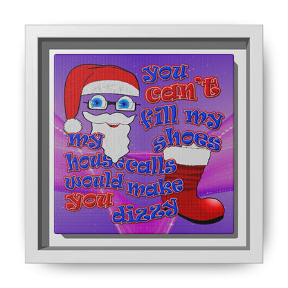 santa's shoes - framed canvas art (purple-pink wave)