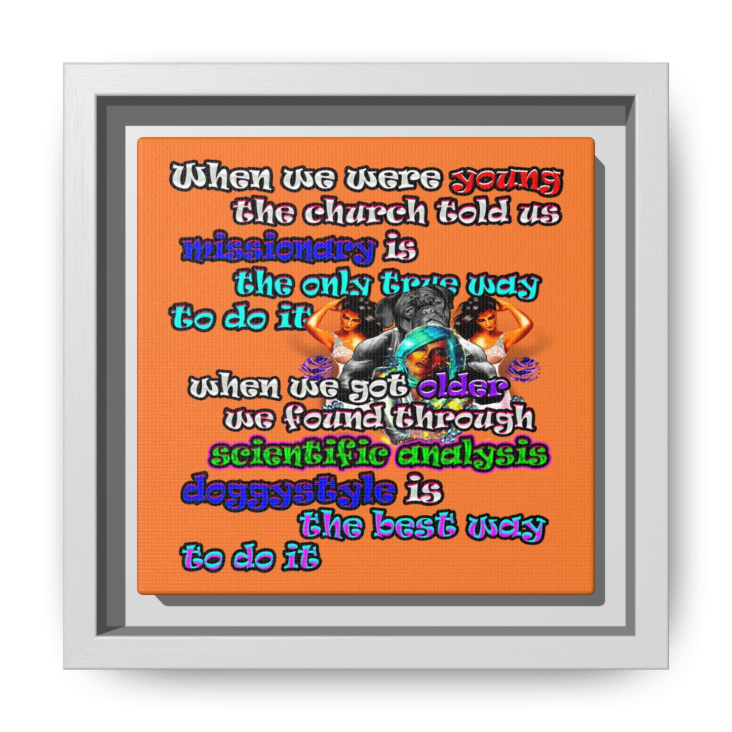 doggystyle - framed canvas art (crusta)