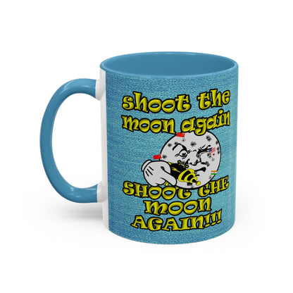 shoot the moon again - Accent Mug (faded blue)