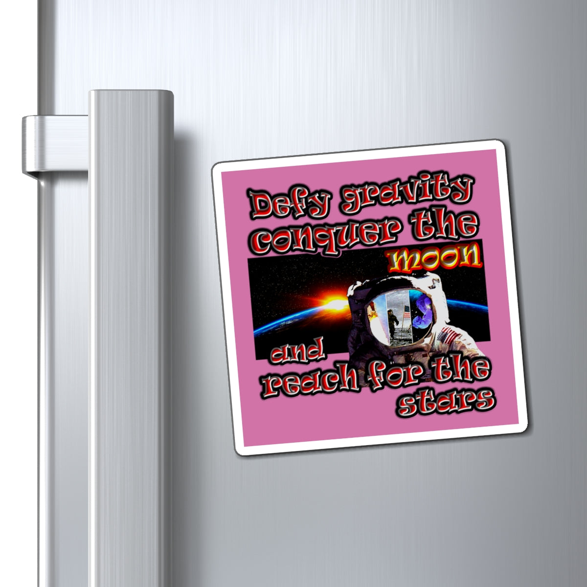 defy conquer reach - Magnets - (light pink)