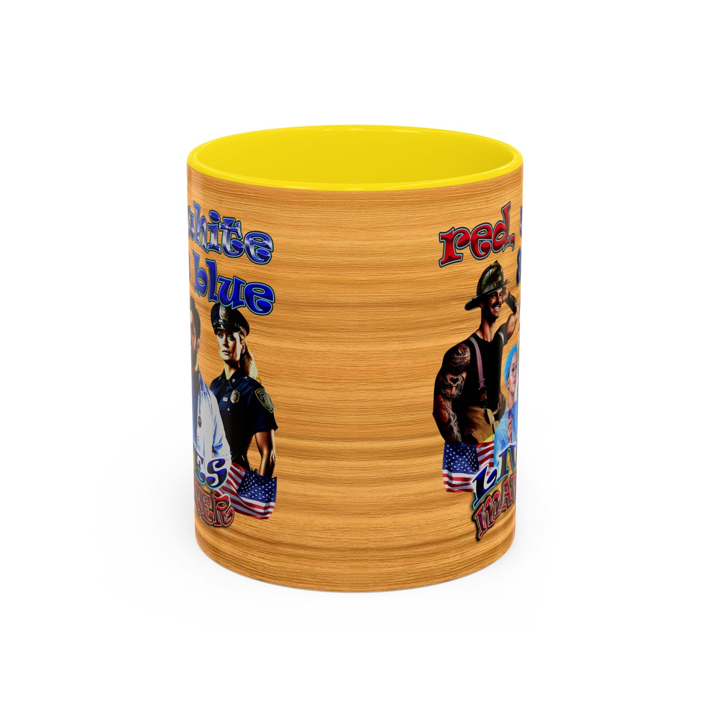 rw&b lives matter - Accent Mug (butterscotch wood finish)